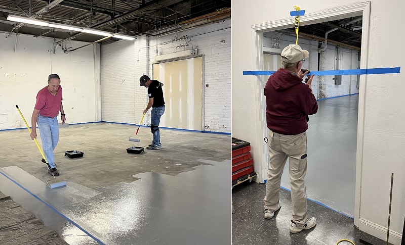 Painting the New Clubhouse Floor-1